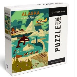 Alaska Inside Passage Colorful Puzzle with Unique Shapes